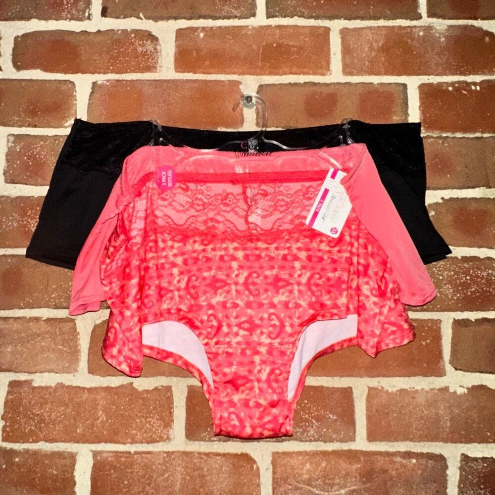 Curve Necessities $40 Lace Boyshorts Pink Paisley 3X NEW